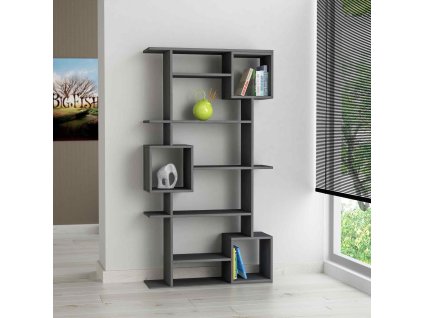 Moderná knižnica RAYMOND, antracit.