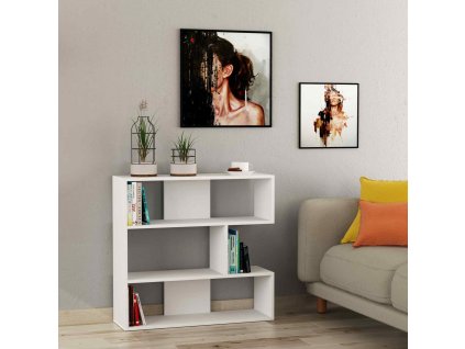 Škandinávska nízka knižnica MAURICIO no. 1, biela