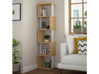 Knižnica SOLA, dub/biela