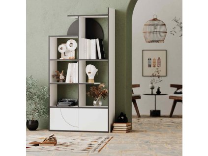 Knižnica RITA, biela/antracit