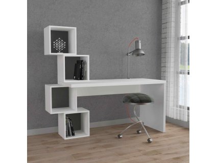 Dizajnový písací stôl HAO, biely/antracit