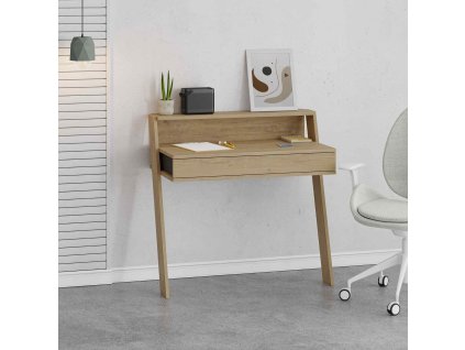 Písací stôl TURI, dub/antracit