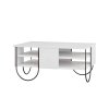 Industriálny konferenčný stolík QUILEN, biely