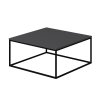 Štvorcový konferenčný stolík LATE, antracit/čierna