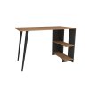 Písací stôl s regálom PREMIER, borovica Atlantic/antracit