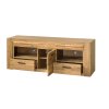 TV stolík so zásuvkami LEVET 25, dub Natura