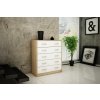 Komoda 5S ANES, dub sonoma/biela