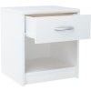 Nočný stolík so zásuvkou MAREK 026, biela