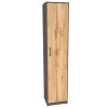 Úzka policová skriňa R008 grafit/dub Wotan