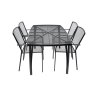 Kovový záhradný set 4+1 RIVER, čierny
