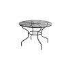 Okrúhly záhradný kovový stôl ZAZU, čierny