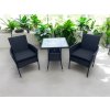 Záhradný set 2+1 CAMELIA, čierny