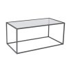 Presklený konferenčný stolík COFFEE, čierna
