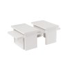 Set konferenčných stolíkov AURA, biele drevo