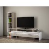 TV stolík s regálom HURRY, biela / dub Cordoba