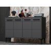Štvordverová komoda TRIAS, antracit