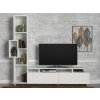 TV stolík s regálom TILBURG, biela