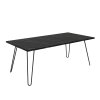 Konferenčný stolík DEREK, metal/čierny mramor