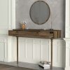 Konzolový stolík s nástenným zrkadlom GODLY M, orech
