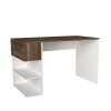 Písací stôl HONZO, biela/orech