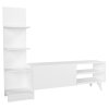 Malá TV stena s regálom DALI, biela matná