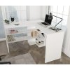 Rohový pracovný stôl STICH, biela matná
