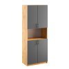 Kancelárska skriňa N04 KANTOR KIT, antracit / dub Apalačský