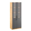 Vysoká skriňa N05 KANTOR KIT, antracit / dub Apalačský