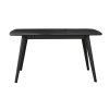 Jedálenský stôl 150x90 CROW, čierna
