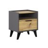 Nočný stolík KARMEN, dub artisan/grafit