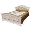Manželská posteľ 160 NIKA, biele drevo/patina