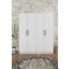 Štvordverová šatníková skriňa ITALIA, biela