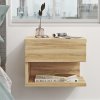 Škandinávsky nočný stolík LEVY 27, dub Left