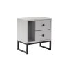 Nočný stolík na nožičkách QUEEN, šedá / čierna