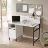 Písací stôl so skrinkou LONNY 16, biela