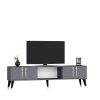 Televízny stolík YOKOHAMA, antracit/strieborná