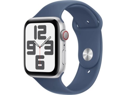 1990 apple watch se 2024 40mm stribrny hlinik s denimovym sportovnim reminkem m l