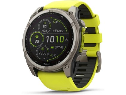 2302 garmin fenix 8 51mm solar sapphire titanium amp yellow graphite