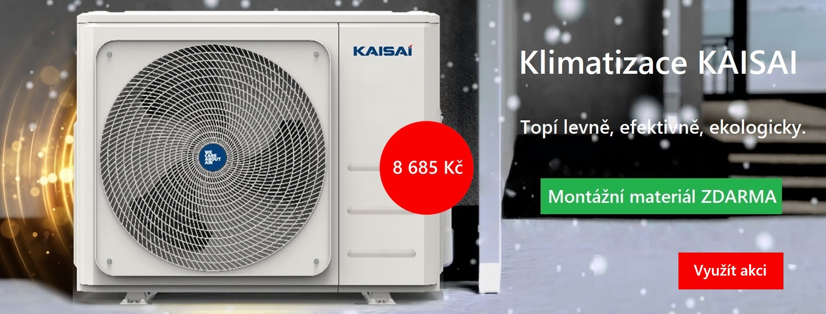 Klimatizace KAISAI + montážní materiál zdarma