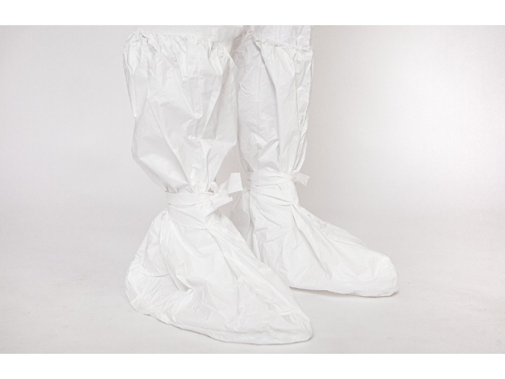 Ochranný návlek na boty, (Vázaný)-bílý 1pár