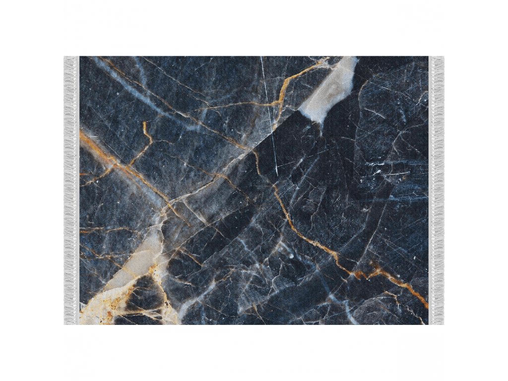 Levně Koberec, tmavě modrý mramor, 120x180, RENOX TYP 1