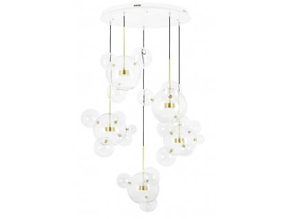 Závěsná lampa CAPRI DISCRETO 5 - LED, sklo, kov