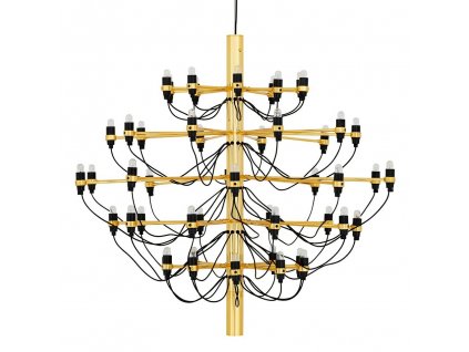 Závěsná lampa GINO GOLD 100 zlatá - uhlíková ocel