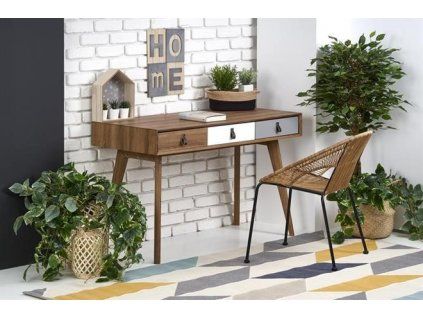 B38 psací stůl ořech / vícebarevný