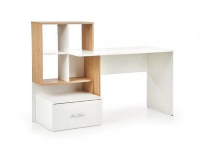 GROSSO psací stůl zlatý dub / bílý