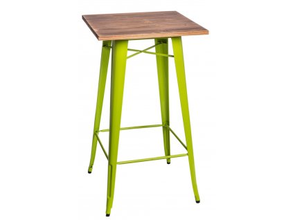 Stůl barový PARIS WOOD světle zelený borovice
