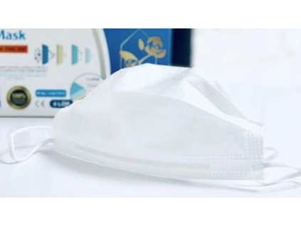 TOP5 Bílé roušky na obličej 4-vrstvé CE, FDA, ISO, BFE >95% - 50ks