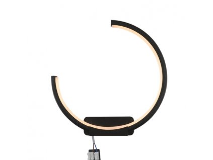 Nástěnná lampa Led Ring No.1 Moon in 3k černá levá
