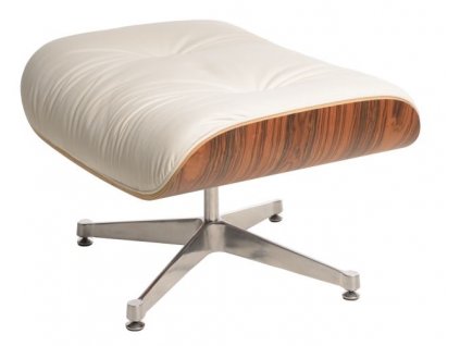 Podnožka Vip bílá/rosewood/stříbrná základna