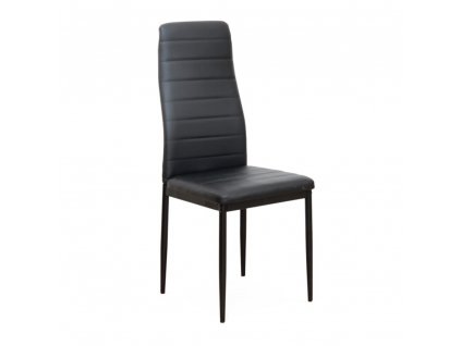 Židle, ekokůže černá / kov černá, COLETA NOVA